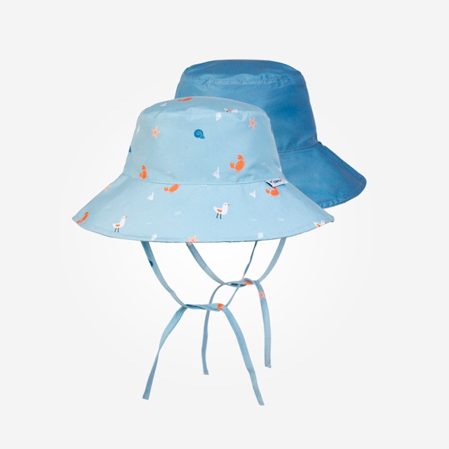 102424-GORRO CON PROTECCION SOLAR 18-36 M AZUL +50UV(3-0)-0