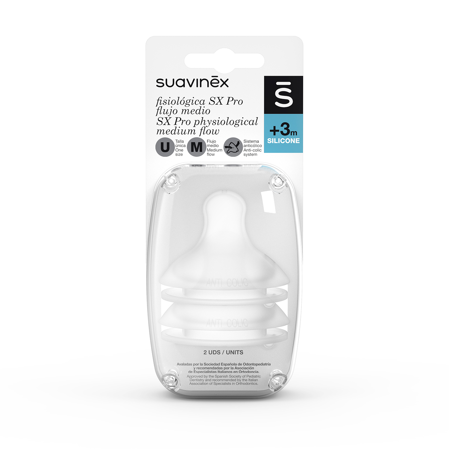 98084-TETINA M SUAVINEX FISIOLOGICA SILICONA 2 UDS.(2-0)-0