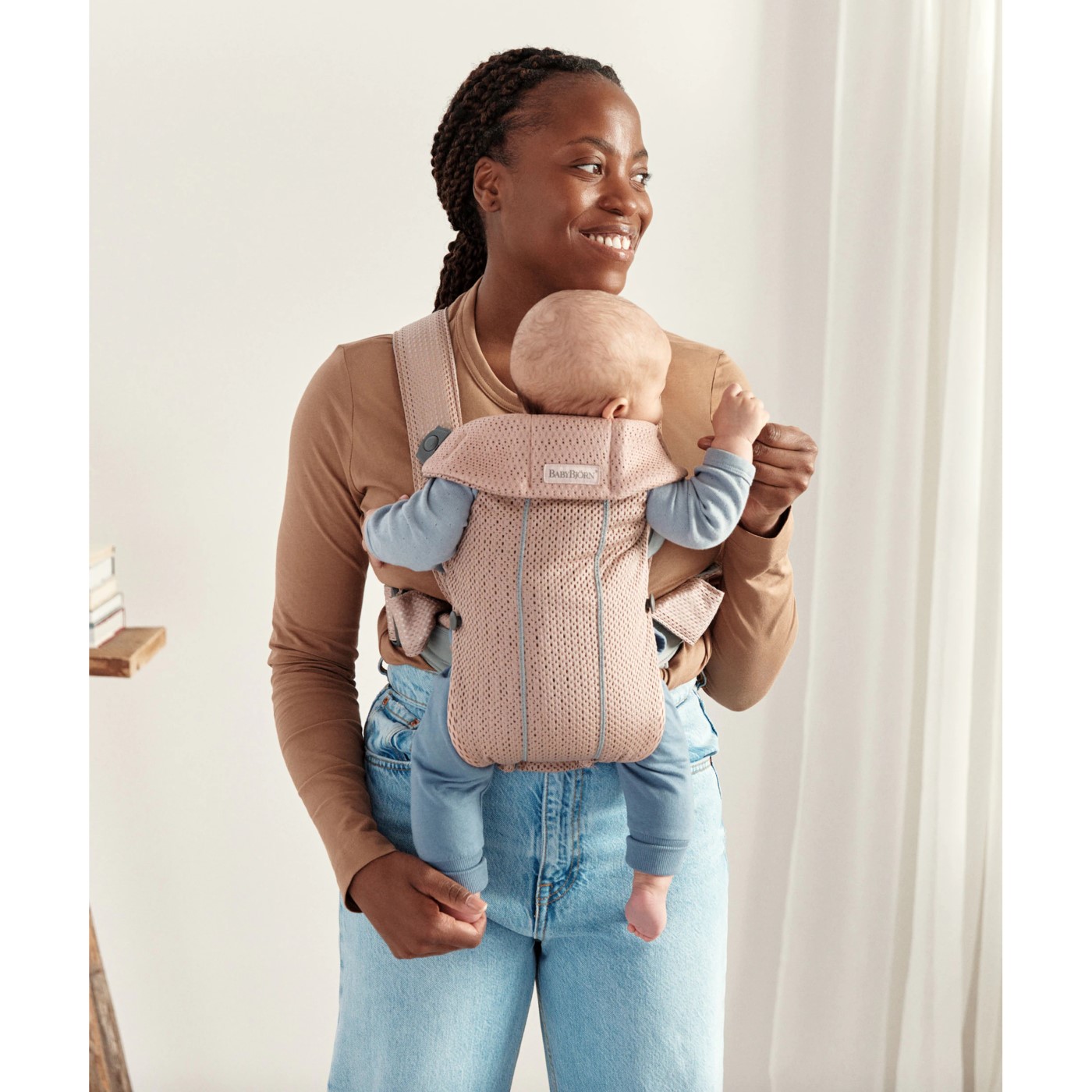 98464-MOCHILA BABYJORN MINI 3-11 MESH ROSA PALO(0-0)-1